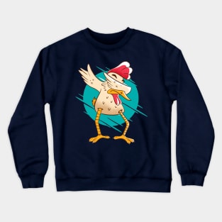 Dabbing Chicken - Funny Cute Animals Crewneck Sweatshirt